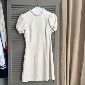 Likely Cream Puff Sleeve Mini Dress